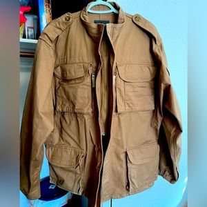 Mens Woolrich Elite Series Tactical Jacket L 100% Cotton 44449 Tan
